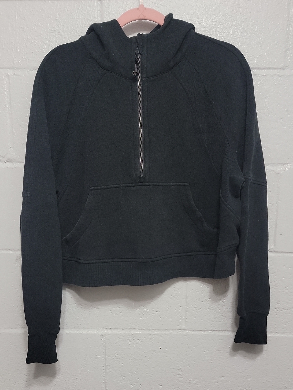 lululemon athletica Black Half-Zip Hoodie Sweatshirt